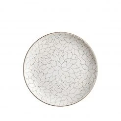 Heath Ceramics Camellia Etched Dinner Plate In Opaque White