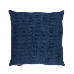 Adelene Simple Cloth Linen Waffle Knit Pillow In Indigo