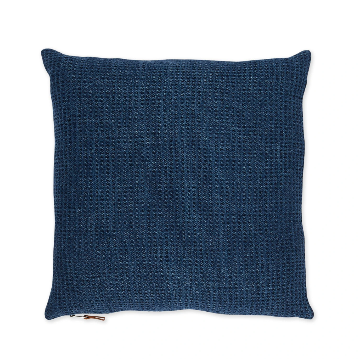 Adelene Simple Cloth Linen Waffle Knit Pillow In Indigo 1 Adelene Simple Cloth Linen Waffle Knit Pillow In Indigo