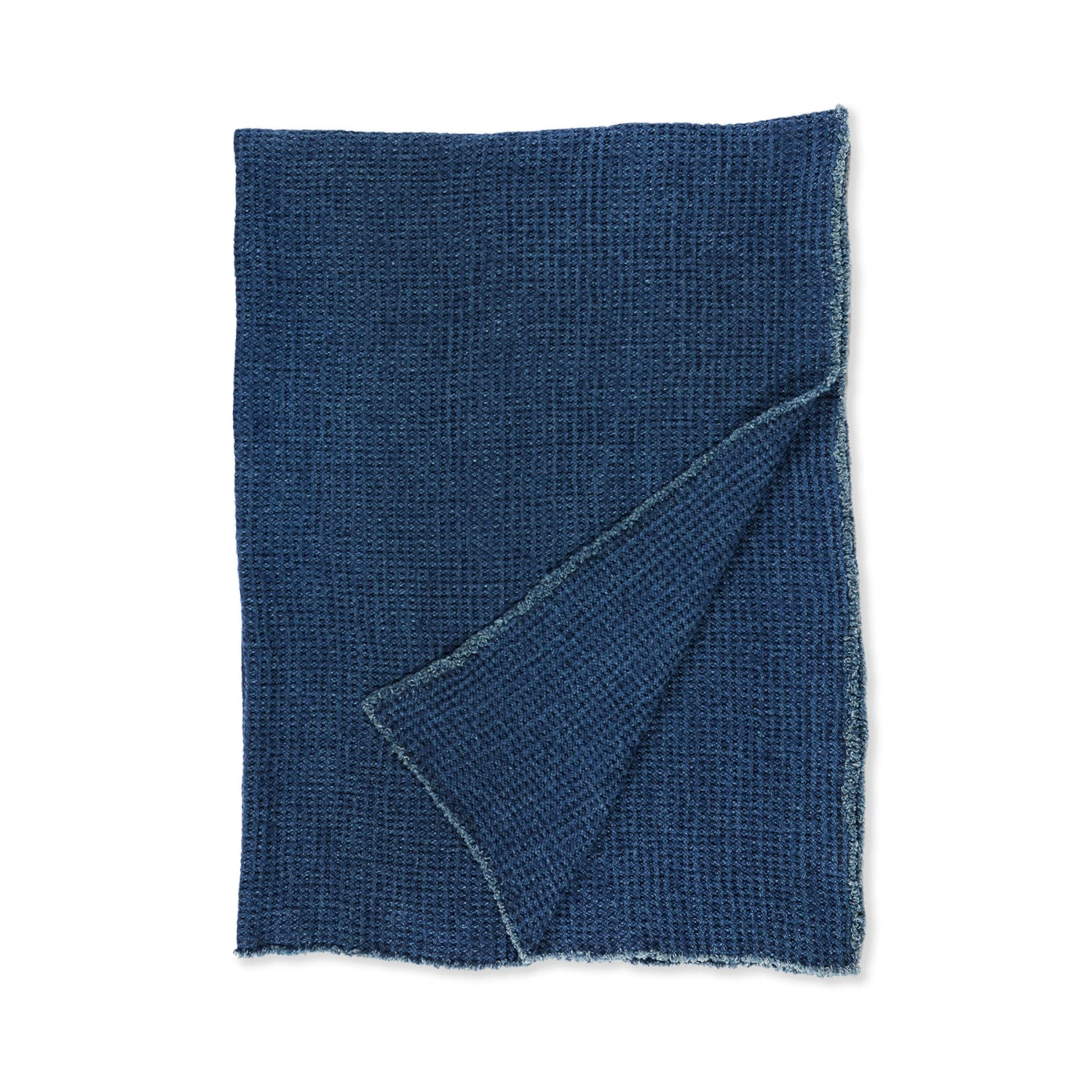 Adelene Simple Cloth Final Few Waffle Knit Throw In Indigo 1 Adelene Simple Cloth Final Few Waffle Knit Throw In Indigo