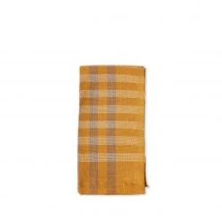 All Roads Grid Napkin In Ochre (Set Of 2) All Linens