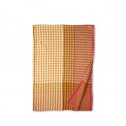 All Roads Grid Tablecloth In Ochre