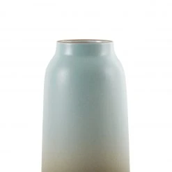 Heath Clay Studio Tall Vase In Aqua And Barley