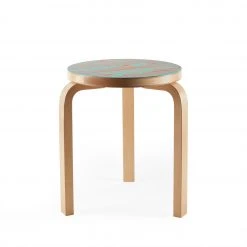 Artek Stool 60 In Red And Turquoise Furniture