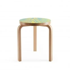 Artek Stool 60 In Green And Yellow Furniture