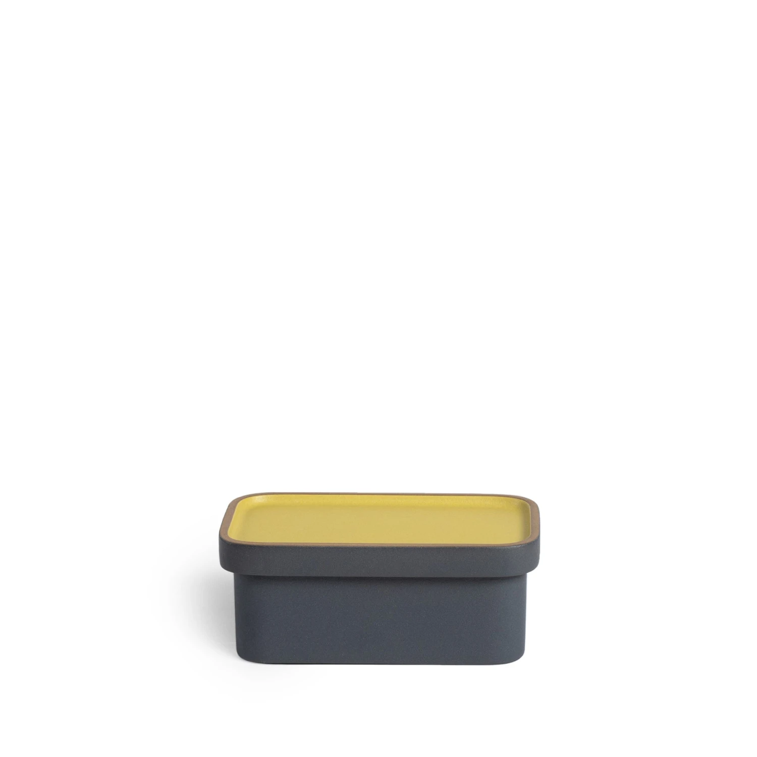 Heath Clay Studio Accessories Butter Dish In Ochre And Indigo 1 Heath Clay Studio Accessories Butter Dish In Ochre And Indigo
