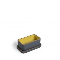 Heath Clay Studio Accessories Butter Dish In Ochre And Indigo 10 Heath Clay Studio Accessories Butter Dish In Ochre And Indigo