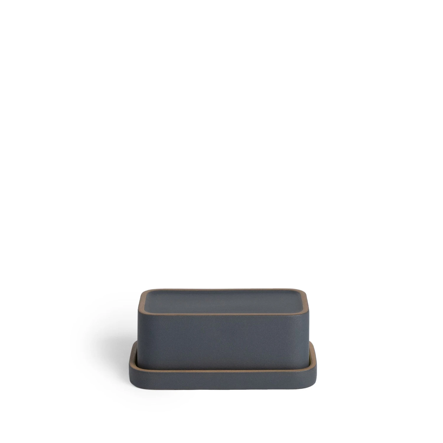 Heath Clay Studio Accessories Butter Dish In Ochre And Indigo 6 Heath Clay Studio Accessories Butter Dish In Ochre And Indigo