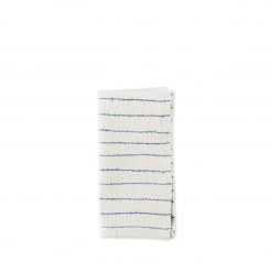 Cathy Callahan Final Few Linen Lines Napkin In Deep Blue