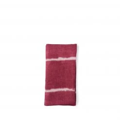 Cathy Callahan Stripes Napkin In Cranberry
