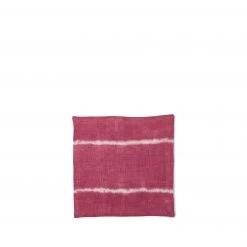 Cathy Callahan Stripes Cocktail Napkin In Cranberry
