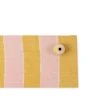 Cathy Callahan Linen Hand-Painted Stripes Runner In Sunflower/Peach