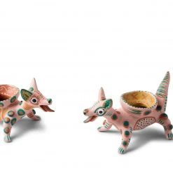 Carla Fernandez Dog Candleholder In Rose New