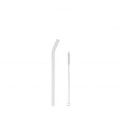 DrinkingStraws.Glass Classic Curved Straw