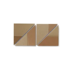 Heath Ceramics Tile DG11 Natural Manganese Blend Triangles Dual Glaze