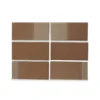 Heath Ceramics Tile DG11 Natural Manganese Blend Rectangles Dual Glaze