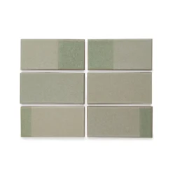 Heath Ceramics Tile Dual Glaze DG16 Fog Blend Rectangles