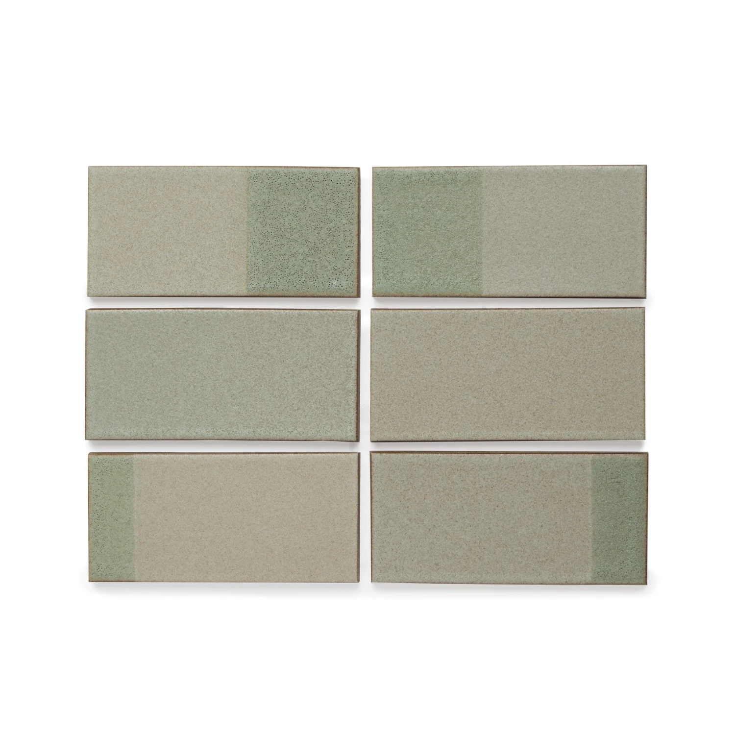 Heath Ceramics Tile Dual Glaze DG16 Fog Blend Rectangles 1 Heath Ceramics Tile Dual Glaze DG16 Fog Blend Rectangles