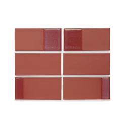 Heath Ceramics Tile DG15 Zinnia Blend Rectangles Dual Glaze