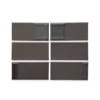 Heath Ceramics Tile DG12 Basalt Lava Blend Rectangles Dual Glaze