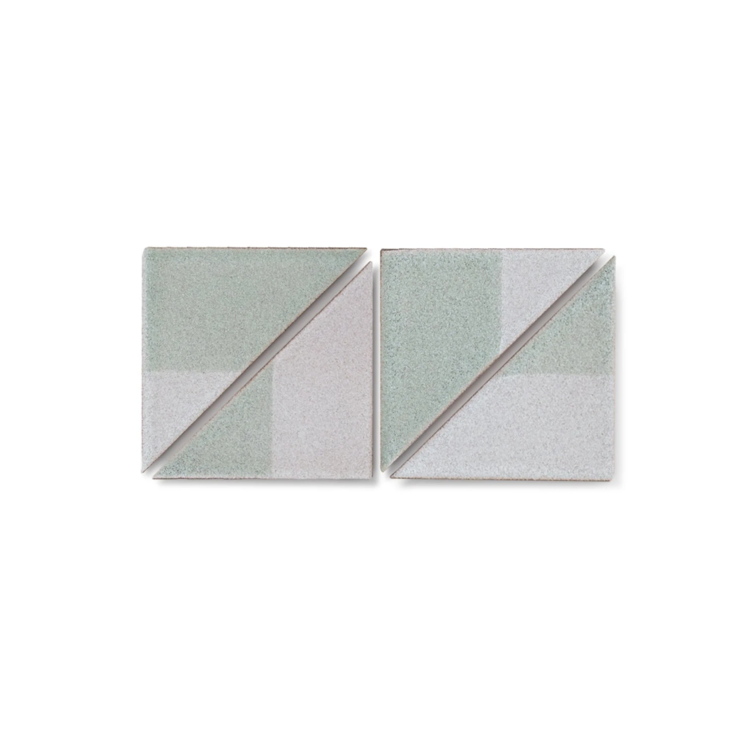 Heath Ceramics Tile Dual Glaze DG16 Fog Blend Triangles 1 Heath Ceramics Tile Dual Glaze DG16 Fog Blend Triangles