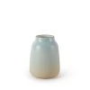 Heath Clay Studio Wide Vase In Aqua And Barley