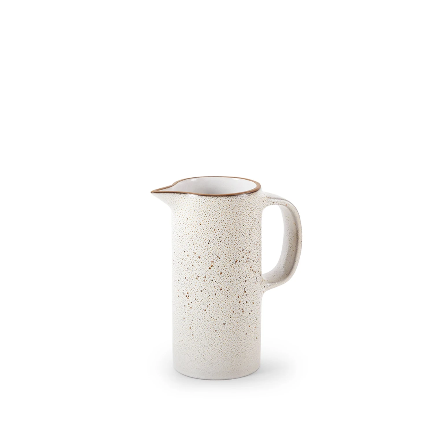 Heath Clay Studio Accessories Small Pitcher In Opaque White And Matte Brown 1 Heath Clay Studio Accessories Small Pitcher In Opaque White And Matte Brown