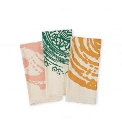 Heath + House Industries New Vintage Tile Art Tea Towels In Sunrose