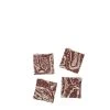 Heath Sews Studio Wren Coaster In Burgundy (Set Of 4)