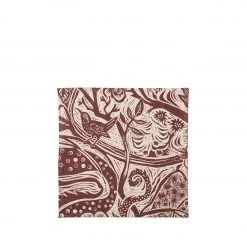 Heath Sews Studio All Linens Wren Cocktail Napkin In Burgundy