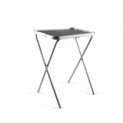 Kaymet Folding Tray Table In Forest Green & Silver