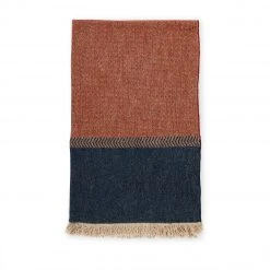 Libeco Jules Throw In Rust Herringbone Pillows & Throws
