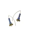 Kirsten Muenster Lapis Lazuli Earrings With Yellow Bronze Pod Beads