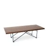 Garza Marfa Walnut Coffee Table With Sapphire Blue Base Furniture