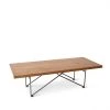 Garza Marfa Furniture Texas Pecan Coffee Table With Natural Steel Base