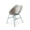 Garza Marfa Aluminum Shell Chair With Turquoise Base Furniture