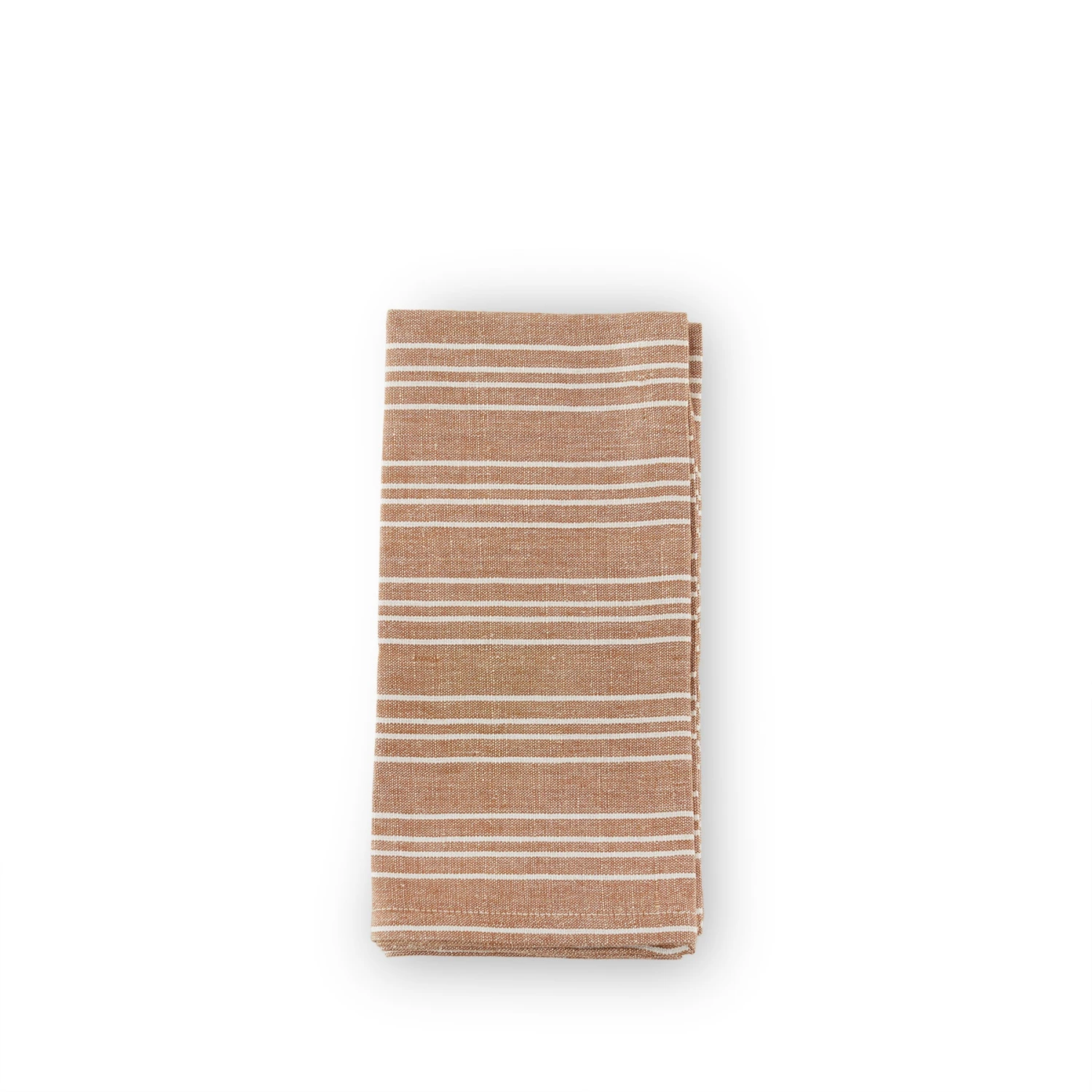 Garza Marfa Registry Essentials Cotton Linen Small Ticking Stripe Napkins In Coffee (Set Of 4) 1 Garza Marfa Registry Essentials Cotton Linen Small Ticking Stripe Napkins In Coffee (Set Of 4)