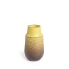 Heath Clay Studio Neck Vase In Ochre And Matte Brown Vases