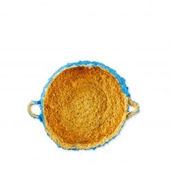 Llane Alexis Final Few Small Round Nesting Tray In Blue And Yellow