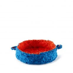 Llane Alexis Small Round Nesting Tray In Blue And Red