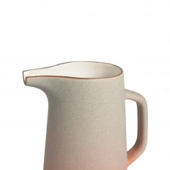Heath Clay Studio Large Pitcher In Fog And Tangerine