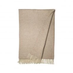Røros Tweed Kattefot Throw In Beige