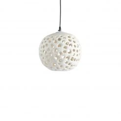 Stan Bitters New 10" Ceramic Hanging Lantern In White