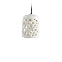 Stan Bitters New Small Cylinder Hanging Lantern In White