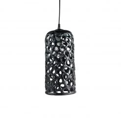 Stan Bitters Large Cylinder Hanging Lantern In Black