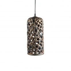 Stan Bitters Large Cylinder Hanging Lantern In Bronze
