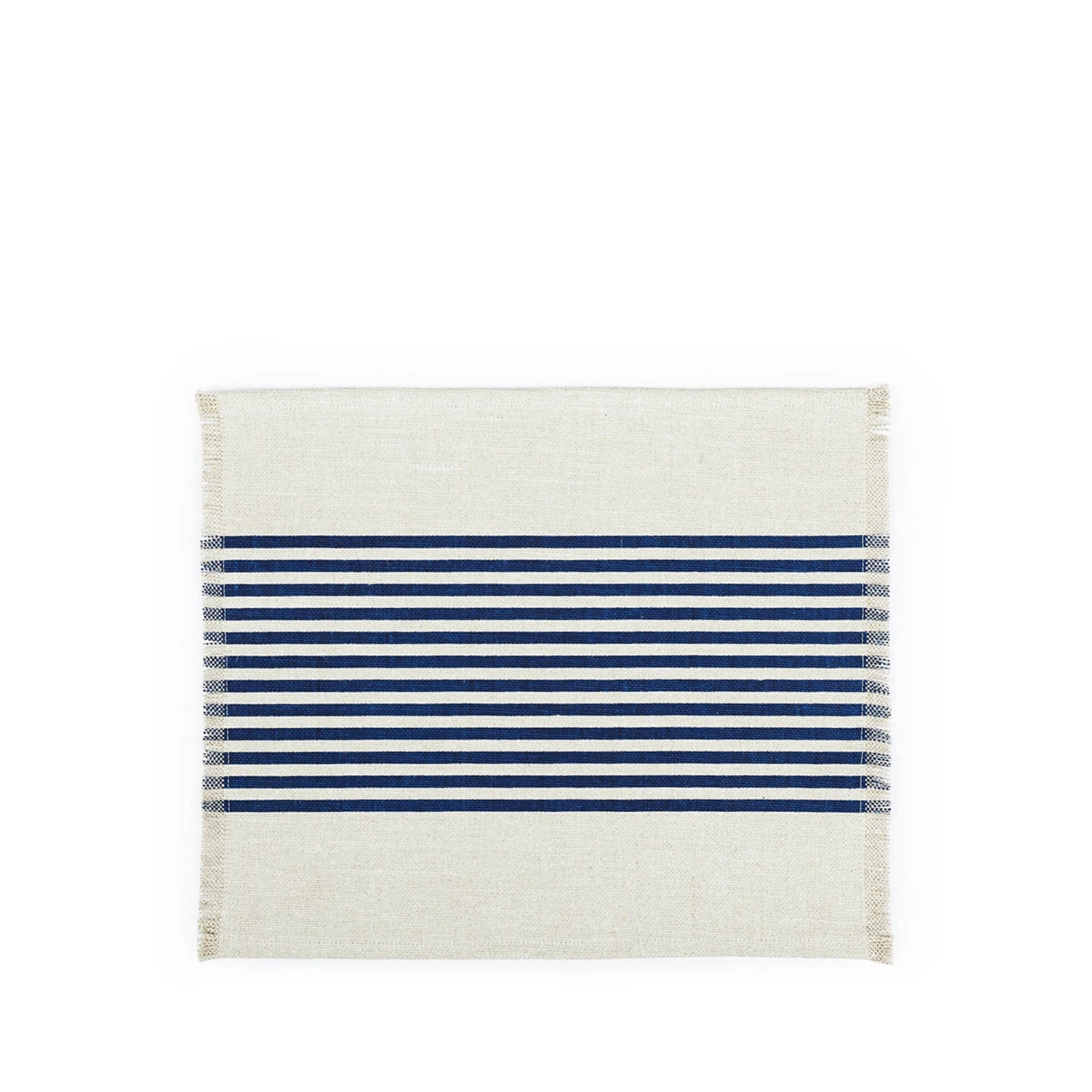 Studiopatró Wilde Linen Center Stripes Placemat In Blue All Linens 1 Studiopatró Wilde Linen Center Stripes Placemat In Blue All Linens