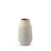 Heath Clay Studio Neck Vase In Vanilla Bean And Matte Brown