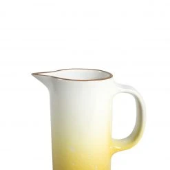Heath Clay Studio Small Pitcher In Ochre And Opaque White Accessories