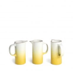 Heath Clay Studio Small Pitcher In Ochre And Opaque White Accessories